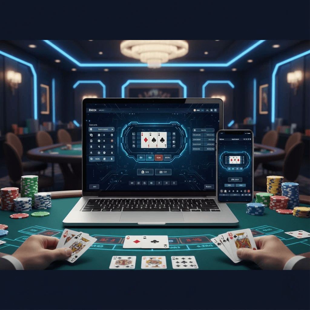 Ilustrasi Win11Bet kartu Omaha gampang menang online